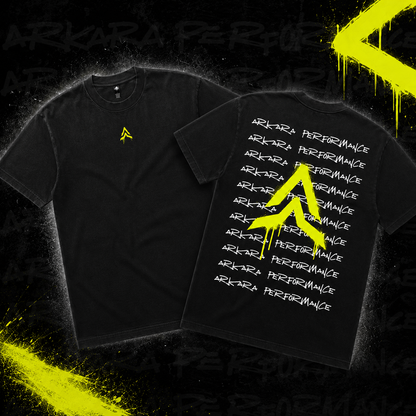 ARKARA PERFORMANCE VOLT TAG HEAVY FADED TEE