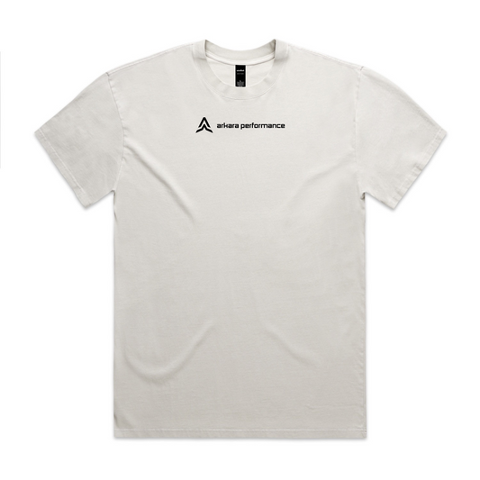 ARKARA PERFORMANCE LOGO TEE - HEAVY FADED BONE