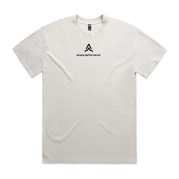 ARKARA PERFORMANCE LOGO TEE - HEAVY FADED BONE