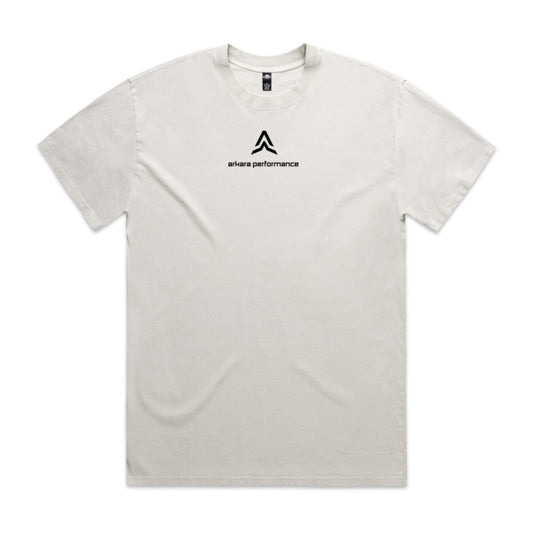 ARKARA PERFORMANCE LOGO TEE - HEAVY FADED BONE