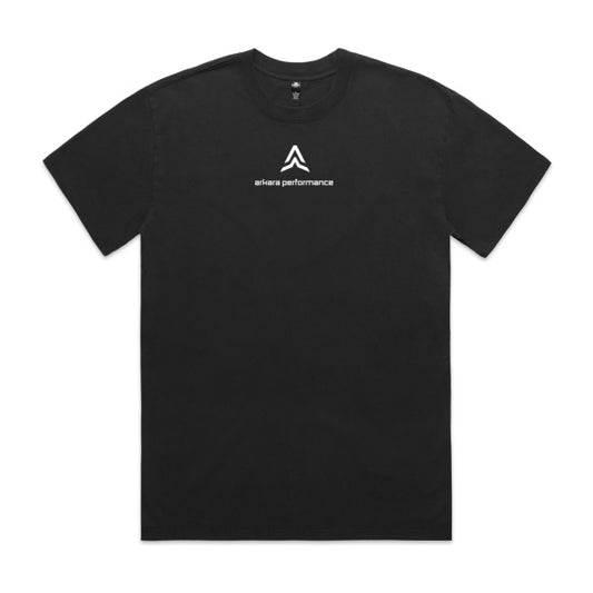 ARKARA PERFORMANCE LOGO TEE - HEAVY FADED COAL